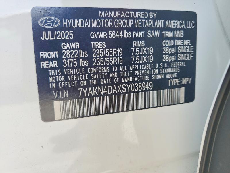 55808826 :رقم المزاد ، 7YAKN4DAXSY038949 vin ، 2025 Hyundai Ioniq 5 مزاد بيع