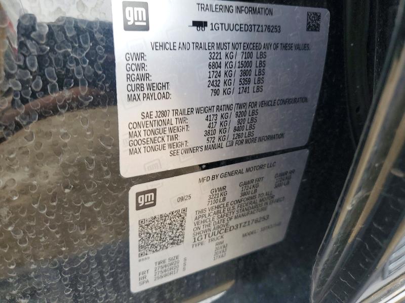 Aukcja sprzedaży 2026 Gmc Sierra, vin: 1GTUUCED3TZ176253, numer aukcji: 58990996