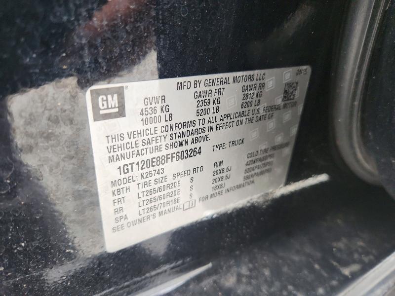 56324156 :رقم المزاد ، 1GT120E88FF603264 vin ، 2015 Gmc Sierra مزاد بيع