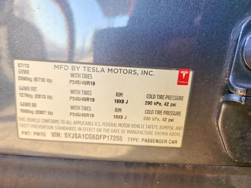 Продажа на аукционе авто 2013 Tesla Model S, vin: 5YJSA1CG6DFP17255, номер лота: 57057286