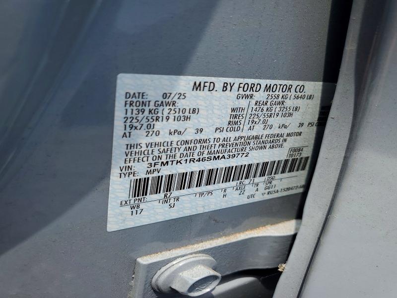 2025 Ford Mustang Mach-e მანქანა იყიდება აუქციონზე, vin: 3FMTK1R46SMA39772, აუქციონის ნომერი: 41635156