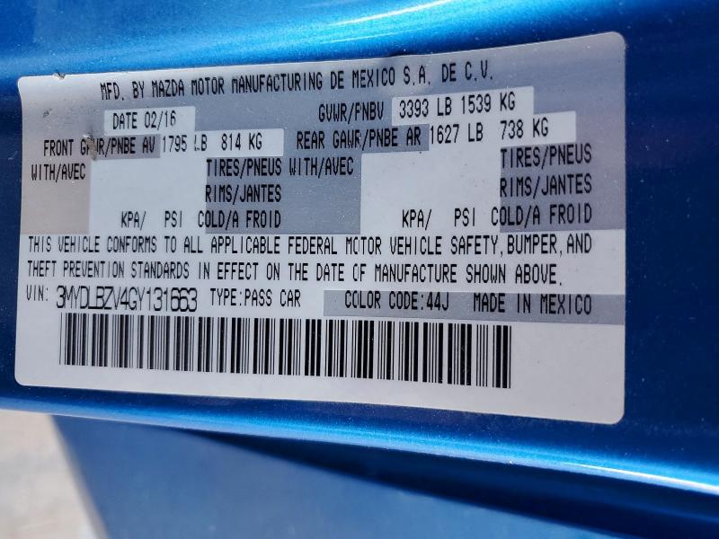 Продажа на аукционе авто 2016 Scion Ia, vin: 3MYDLBZV4GY131663, номер лота: 55948456