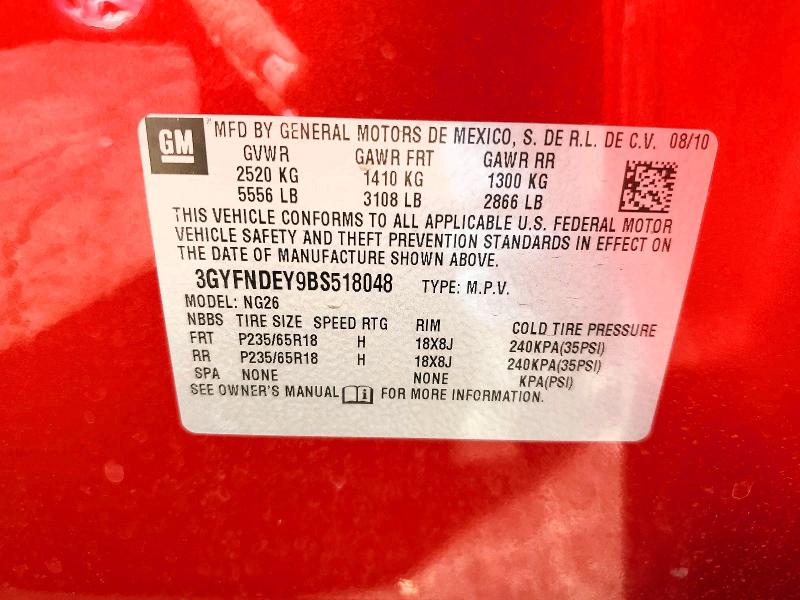 Продажа на аукционе авто 2011 Cadillac Srx, vin: 3GYFNDEY9BS518048, номер лота: 58475636
