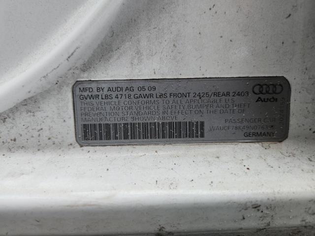 Aukcja sprzedaży 2009 Audi A4, vin: WAUCF78K49N076392, numer aukcji: 55335956