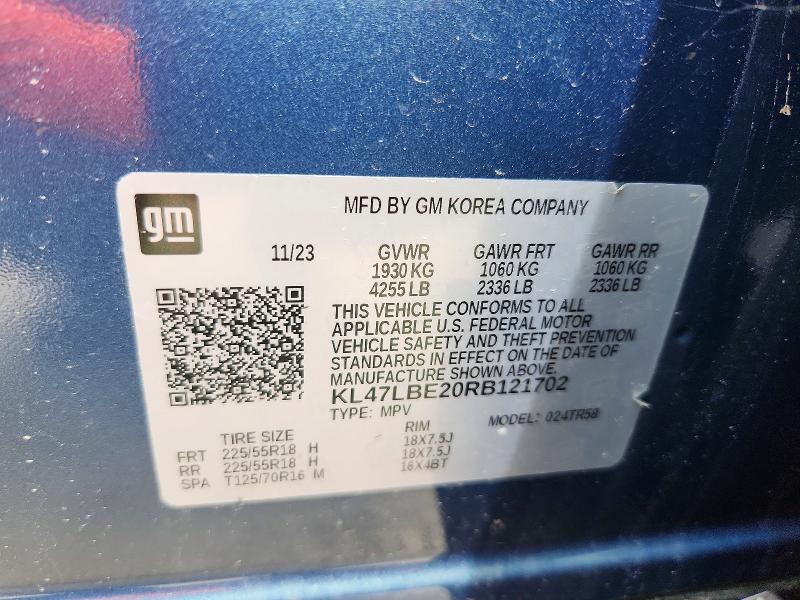 Aukcja sprzedaży 2024 Buick Envista, vin: KL47LBE20RB121702, numer aukcji: 59085126