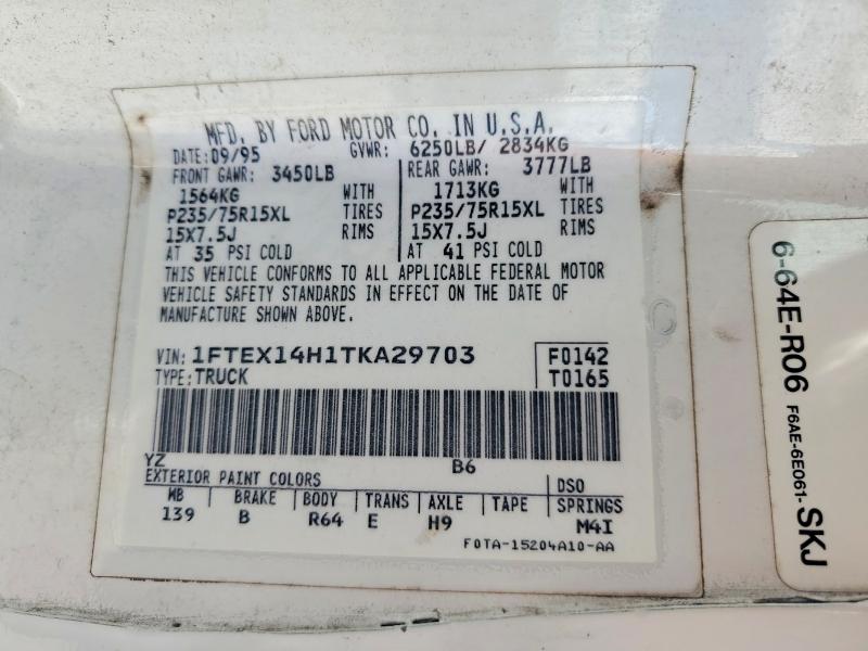 Aukcja sprzedaży 1996 Ford F150, vin: 1FTEX14H1TKA29703, numer aukcji: 56274656