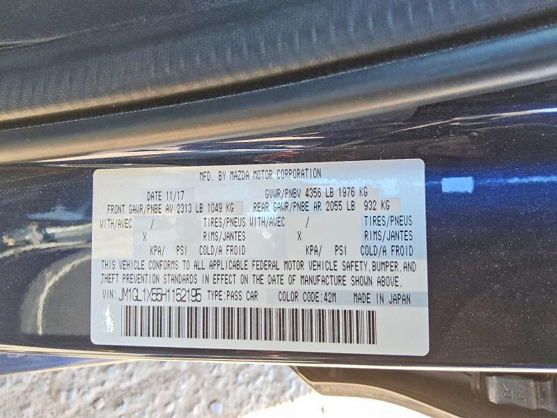 Продажа на аукционе авто 2017 Mazda 6, vin: JM1GL1X55H1152195, номер лота: 57444896