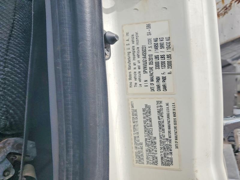 Продаж на аукціоні авто 2010 Hino Hino 338, vin: 5PVNV8JG1A4S50231, номер лоту: 56749446