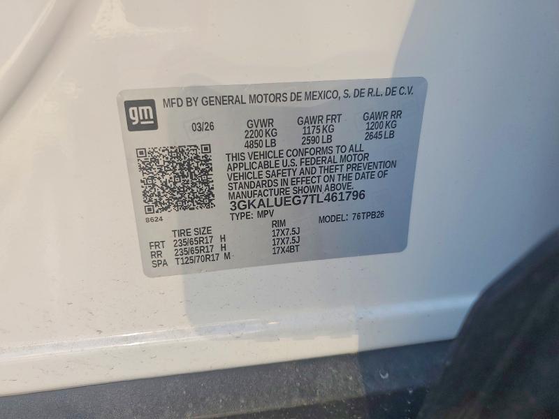 Aukcja sprzedaży 2026 Gmc Terrain, vin: 3GKALUEG7TL461796, numer aukcji: 58904316