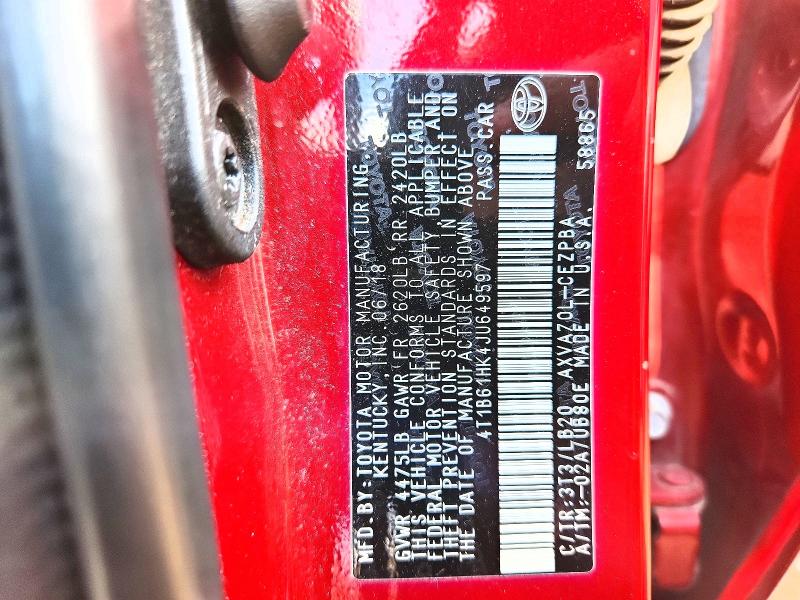 Продажа на аукционе авто 2018 Toyota Camry, vin: 4T1B61HK4JU649597, номер лота: 58208216