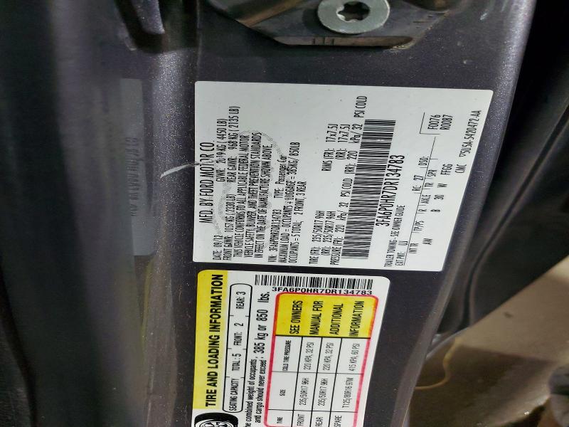 Продажа на аукционе авто 2013 Ford Fusion, vin: 3FA6P0HR7DR134783, номер лота: 58223366