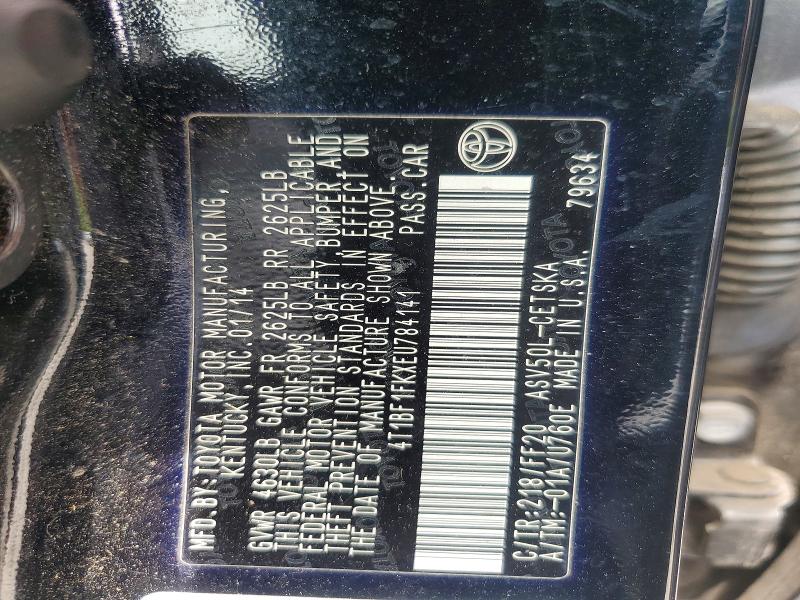 Продаж на аукціоні авто 2014 Toyota Camry, vin: 4T1BF1FKXEU784141, номер лоту: 57204416