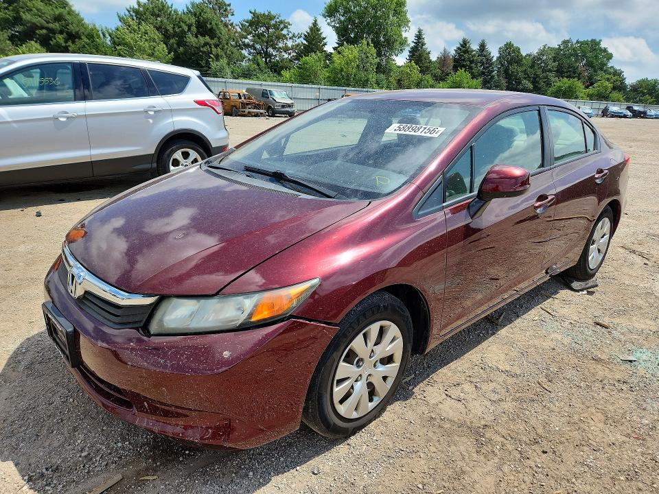 Продажа на аукционе авто 2012 Honda Civic, vin: 19XFB2F56CE369458, номер лота: 58898156