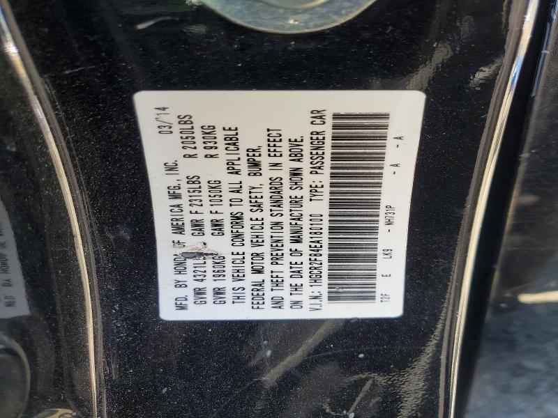 Продажа на аукционе авто 2014 Honda Accord, vin: 1HGCR2F84EA180100, номер лота: 59140656