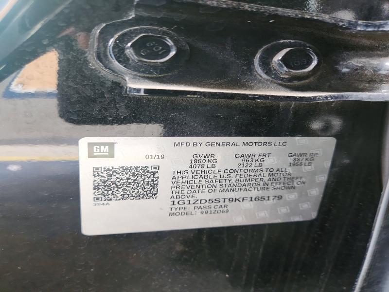 Aukcja sprzedaży 2019 Chevrolet Malibu, vin: 1G1ZD5ST9KF165179, numer aukcji: 58405116