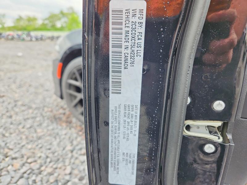 2020 Dodge Charger მანქანა იყიდება აუქციონზე, vin: 2C3CDXCT5LH232761, აუქციონის ნომერი: 55413556