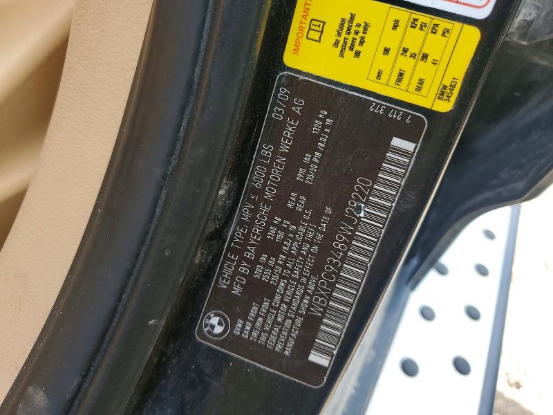 Aukcja sprzedaży 2009 Bmw X3, vin: WBXPC93489WJ28220, numer aukcji: 55074306