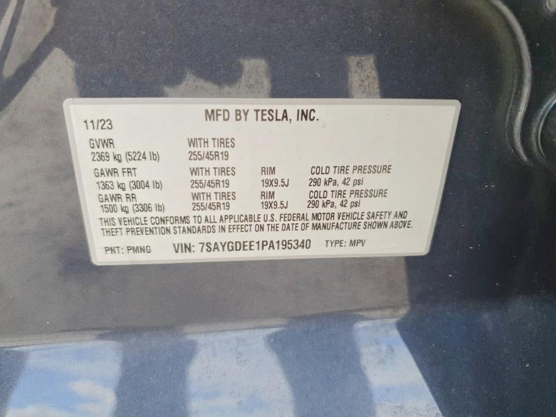 Продажа на аукционе авто 2023 Tesla Model Y, vin: 7SAYGDEE1PA195340, номер лота: 55803366