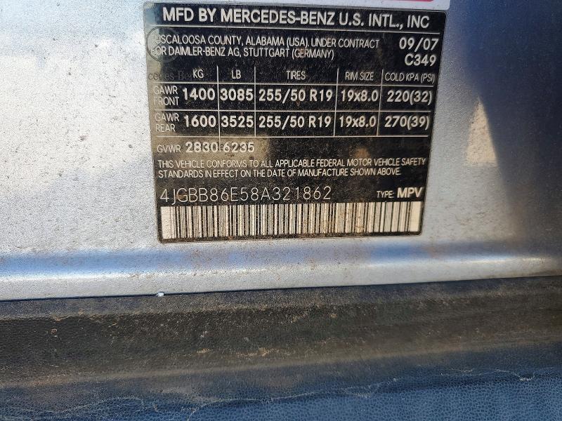 Aukcja sprzedaży 2008 Mercedes-benz Ml, vin: 4JGBB86E58A321862, numer aukcji: 57440826