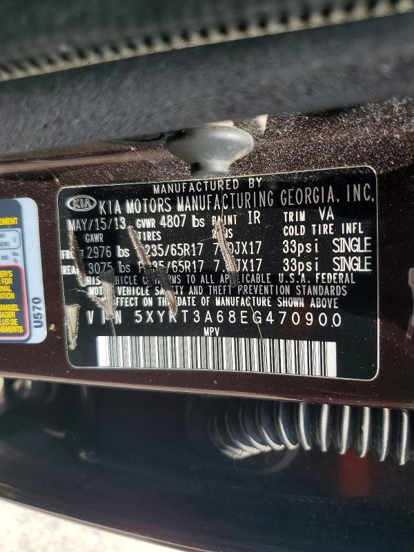 Продаж на аукціоні авто 2014 Kia Sorento, vin: 5XYKT3A68EG470900, номер лоту: 58949576
