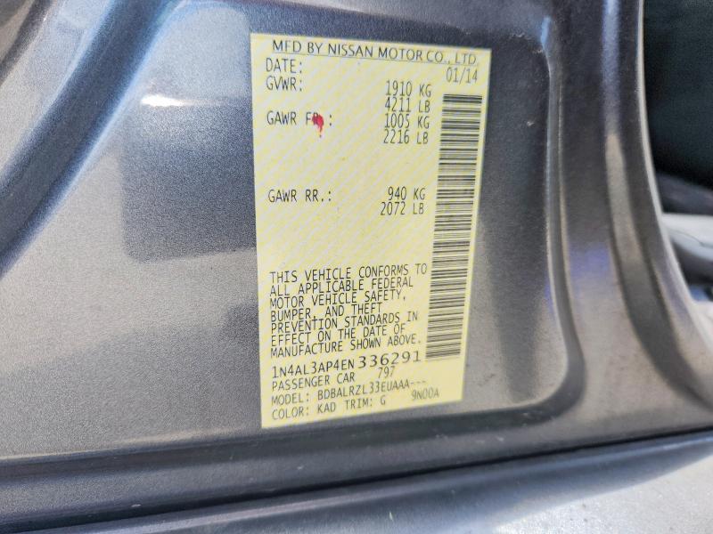 Продаж на аукціоні авто 2014 Nissan Altima, vin: 1N4AL3AP4EN336291, номер лоту: 56229526
