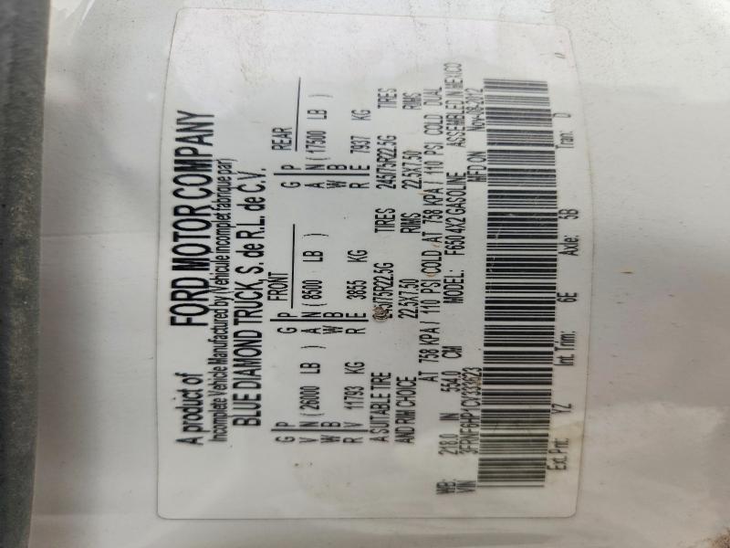 2012 Ford F650 მანქანა იყიდება აუქციონზე, vin: 3FRNF6HP1CV333623, აუქციონის ნომერი: 58292686