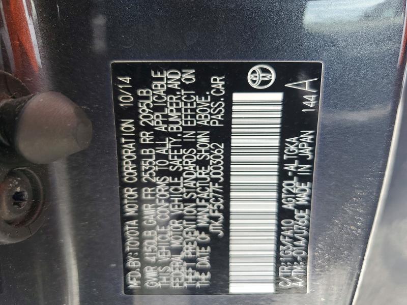 55402206 :رقم المزاد ، JTKJF5C77FJ003062 vin ، 2015 Scion Tc مزاد بيع