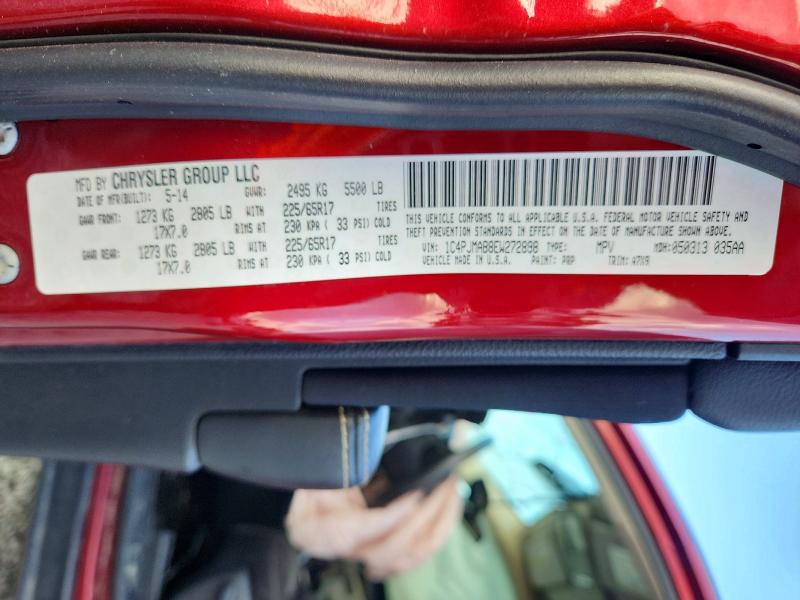 Продаж на аукціоні авто 2014 Jeep Cherokee, vin: 1C4PJMAB8EW272898, номер лоту: 57401976