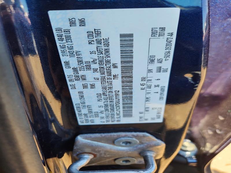 Продаж на аукціоні авто 2016 Lincoln Mkc, vin: 5LMCJ1C97GUJ11912, номер лоту: 55639676