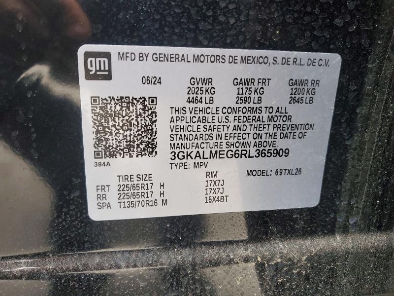 Aukcja sprzedaży 2024 Gmc Terrain, vin: 3GKALMEG6RL365909, numer aukcji: 85453115
