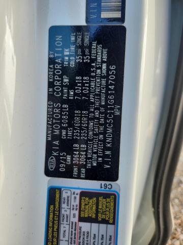 57530666 :رقم المزاد ، KNDMC5C11G6147056 vin ، 2016 Kia Sedona مزاد بيع