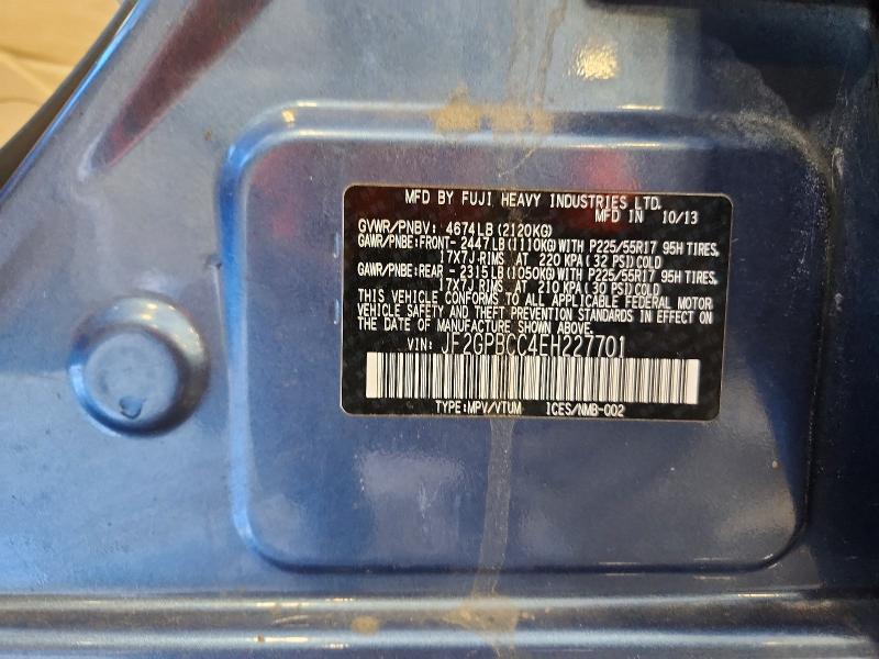 Продажа на аукционе авто 2014 Subaru Xv Crosstrek, vin: JF2GPBCC4EH227701, номер лота: 57006786
