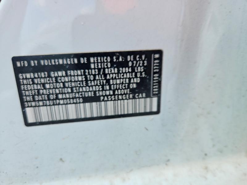 Продаж на аукціоні авто 2023 Volkswagen Jetta, vin: 3VW5M7BU1PM058450, номер лоту: 56814296