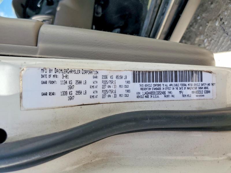 Продажа на аукционе авто 2001 Jeep Grand Cherokee, vin: 1J4GX48S91C652486, номер лота: 56359966