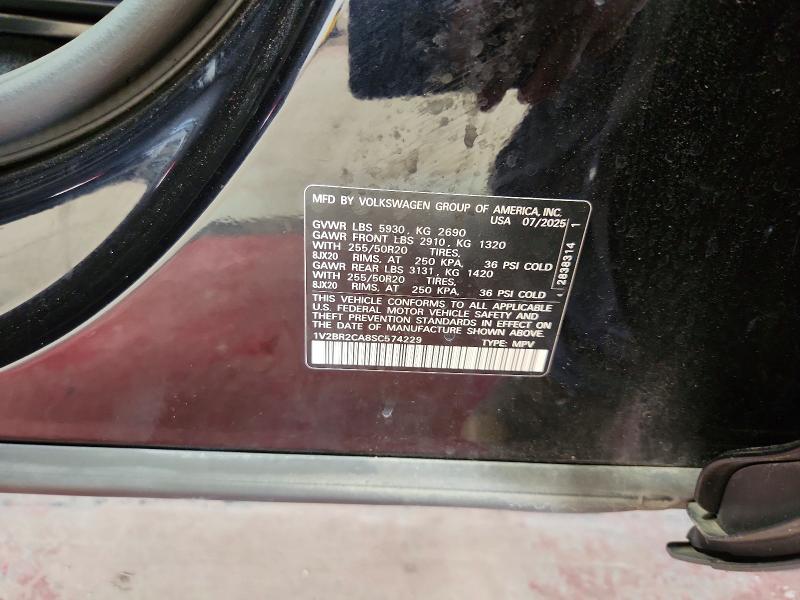 2025 Volkswagen Atlas მანქანა იყიდება აუქციონზე, vin: 1V2BR2CA8SC574229, აუქციონის ნომერი: 85451375