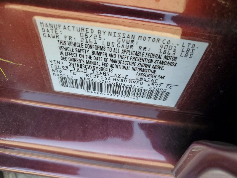 Aukcja sprzedaży 2025 Nissan Sentra, vin: 3N1AB8CVXSY399418, numer aukcji: 56315576