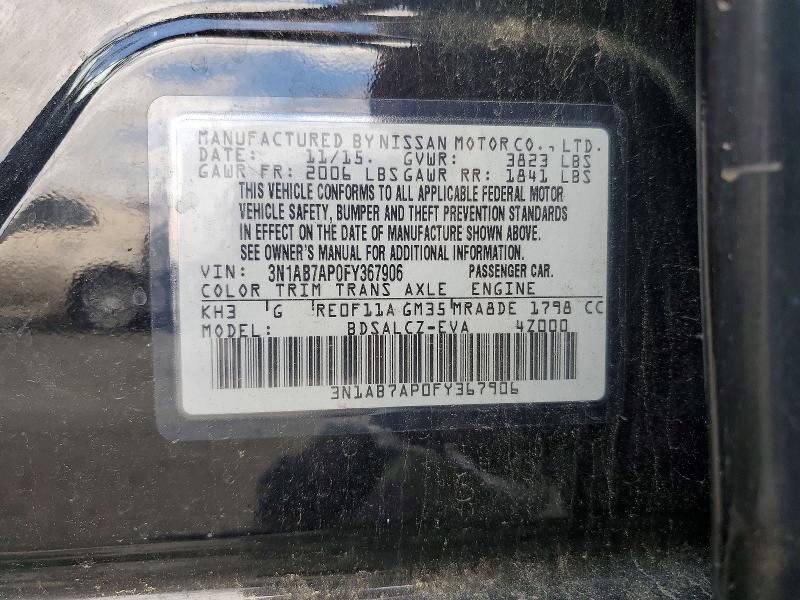 55936126 :رقم المزاد ، 3N1AB7AP0FY367906 vin ، 2015 Nissan Sentra مزاد بيع