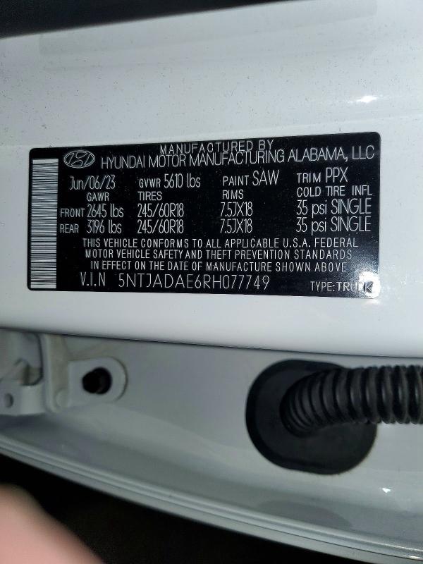 Продаж на аукціоні авто 2024 Hyundai Santa Cruz, vin: 5NTJADAE6RH077749, номер лоту: 54960076