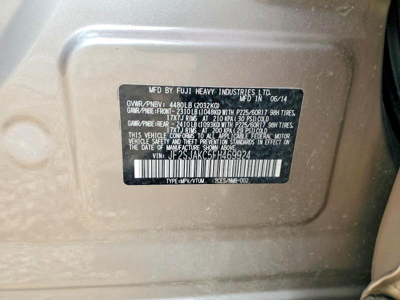 59017336 :رقم المزاد ، JF2SJAKC5FH469924 vin ، 2015 Subaru Forester مزاد بيع