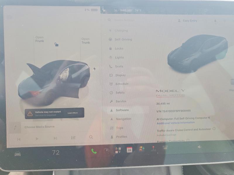 2023 Tesla Model Y მანქანა იყიდება აუქციონზე, vin: 7SAYGDEF5PF909465, აუქციონის ნომერი: 58635156