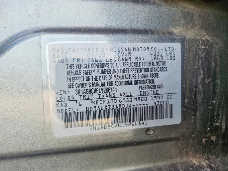 Продажа на аукционе авто 2020 Nissan Sentra, vin: 3N1AB8CV6LY266141, номер лота: 58431236