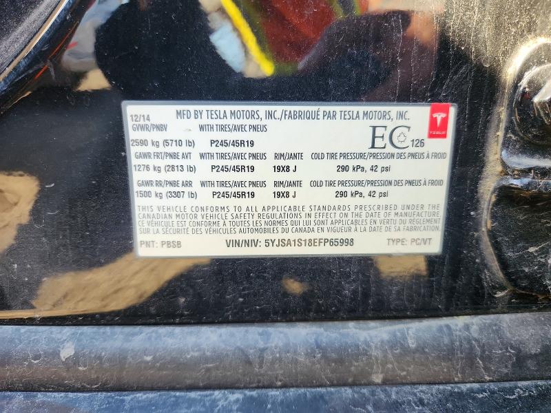 Продажа на аукционе авто 2014 Tesla Model S, vin: 5YJSA1S18EFP65998, номер лота: 54886816