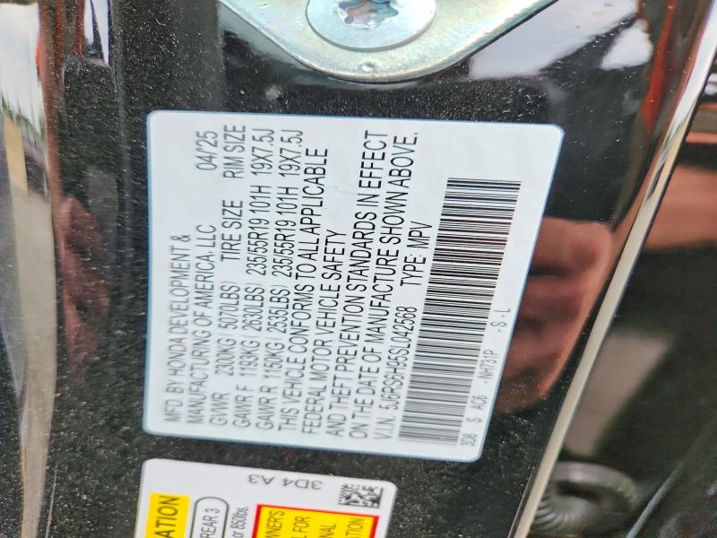 Продаж на аукціоні авто 2025 Honda Cr-v, vin: 5J6RS6H95SL042568, номер лоту: 56983846