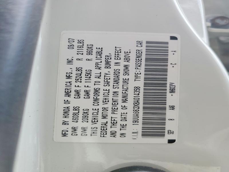 Aukcja sprzedaży 2008 Acura Tl, vin: 19UUA662X8A014358, numer aukcji: 56758646