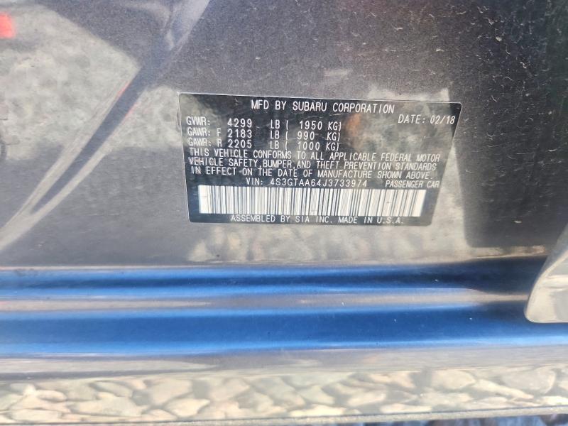 Aukcja sprzedaży 2018 Subaru Impreza, vin: 4S3GTAA64J3733974, numer aukcji: 57103026