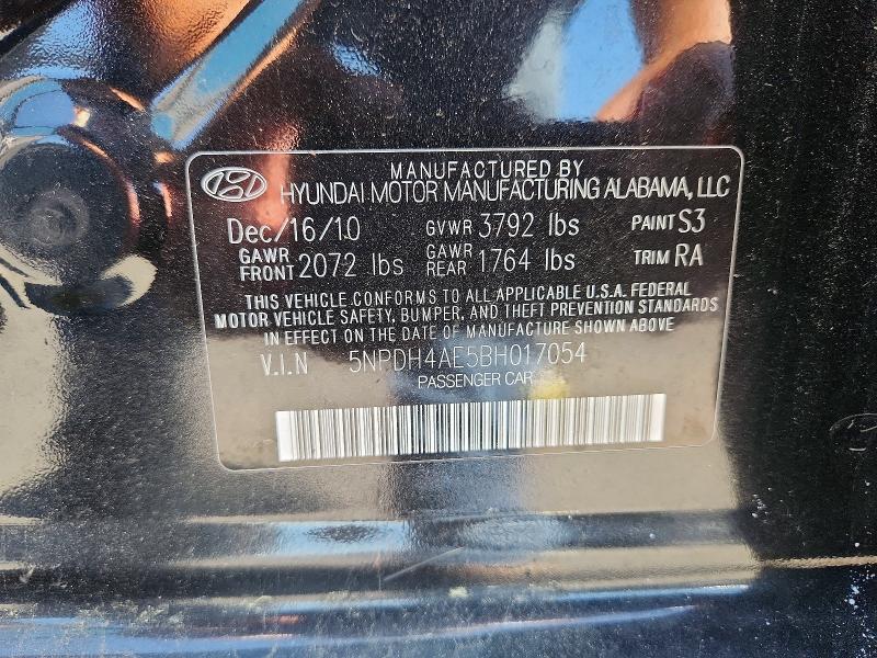 Aukcja sprzedaży 2011 Hyundai Elantra, vin: 5NPDH4AE5BH017054, numer aukcji: 58836406