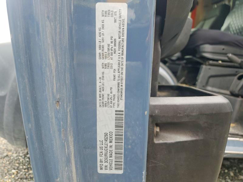 Aukcja sprzedaży 2020 Ram Promaster 3500, vin: 3C6URVJGXLE145260, numer aukcji: 55447436