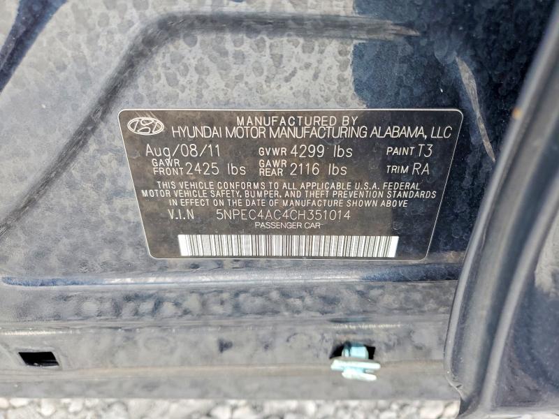 Продаж на аукціоні авто 2012 Hyundai Sonata, vin: 5NPEC4AC4CH351014, номер лоту: 56569206