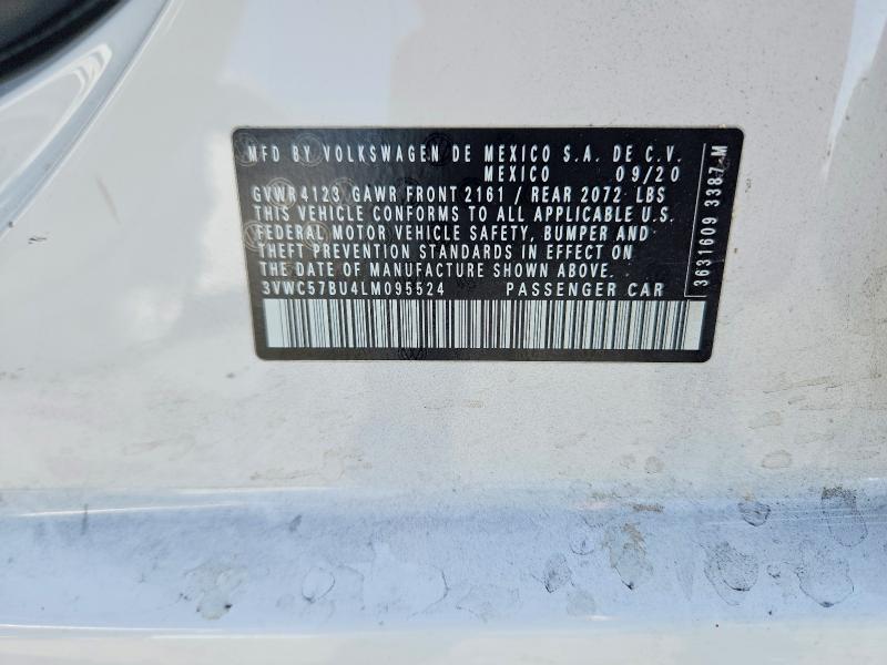 Aukcja sprzedaży 2020 Volkswagen Jetta, vin: 3VWC57BU4LM095524, numer aukcji: 55988946