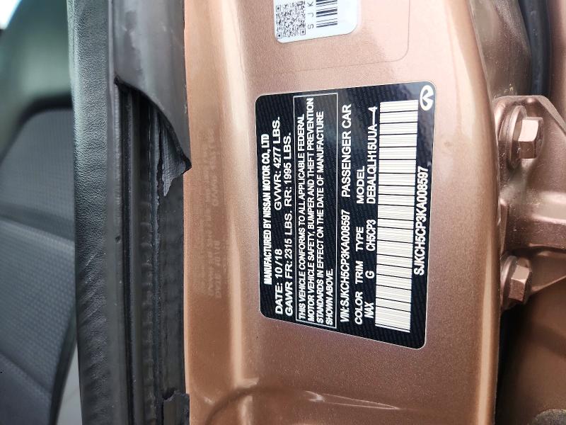 2019 Infiniti Qx30 მანქანა იყიდება აუქციონზე, vin: SJKCH5CP3KA008597, აუქციონის ნომერი: 56650596